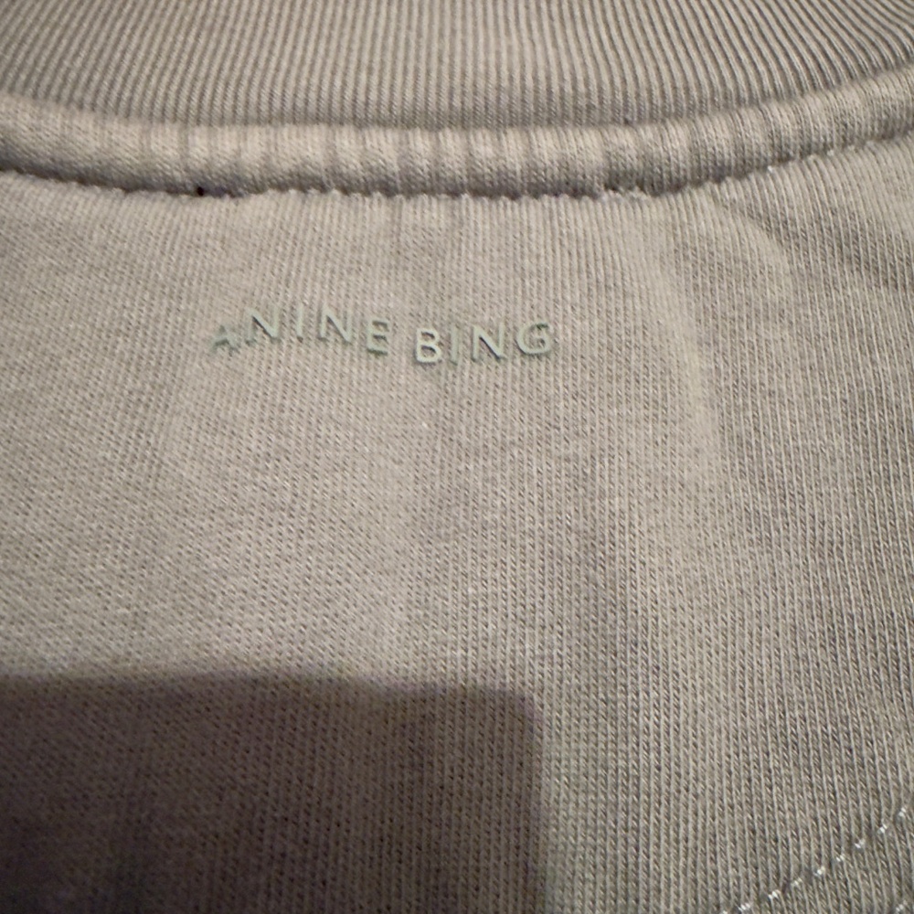 Anine Bing Sport oversized sweatshirt Small Olive Green - Picture 3 of 3